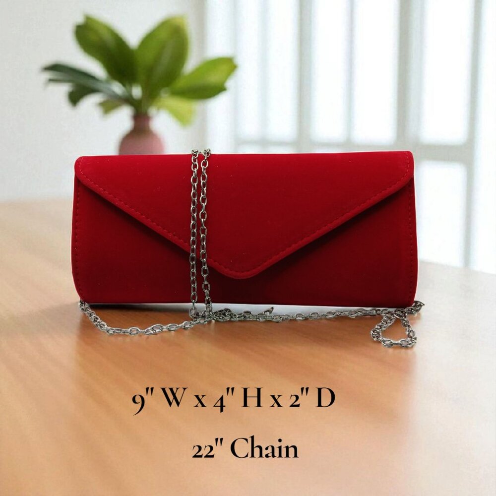 * Noatd Red Suede Clutch Purse
